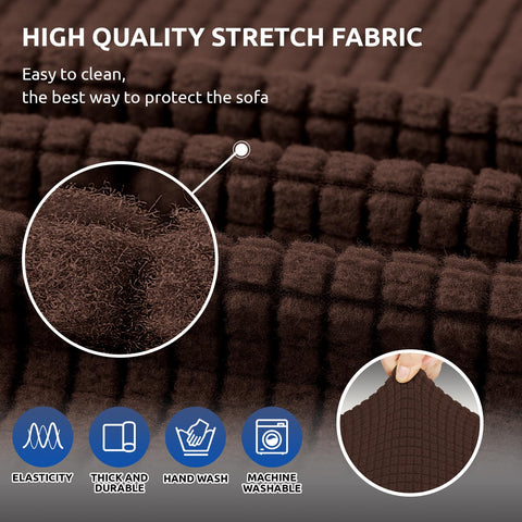 KEKUOU machine-washable couch cover ready for busy households.