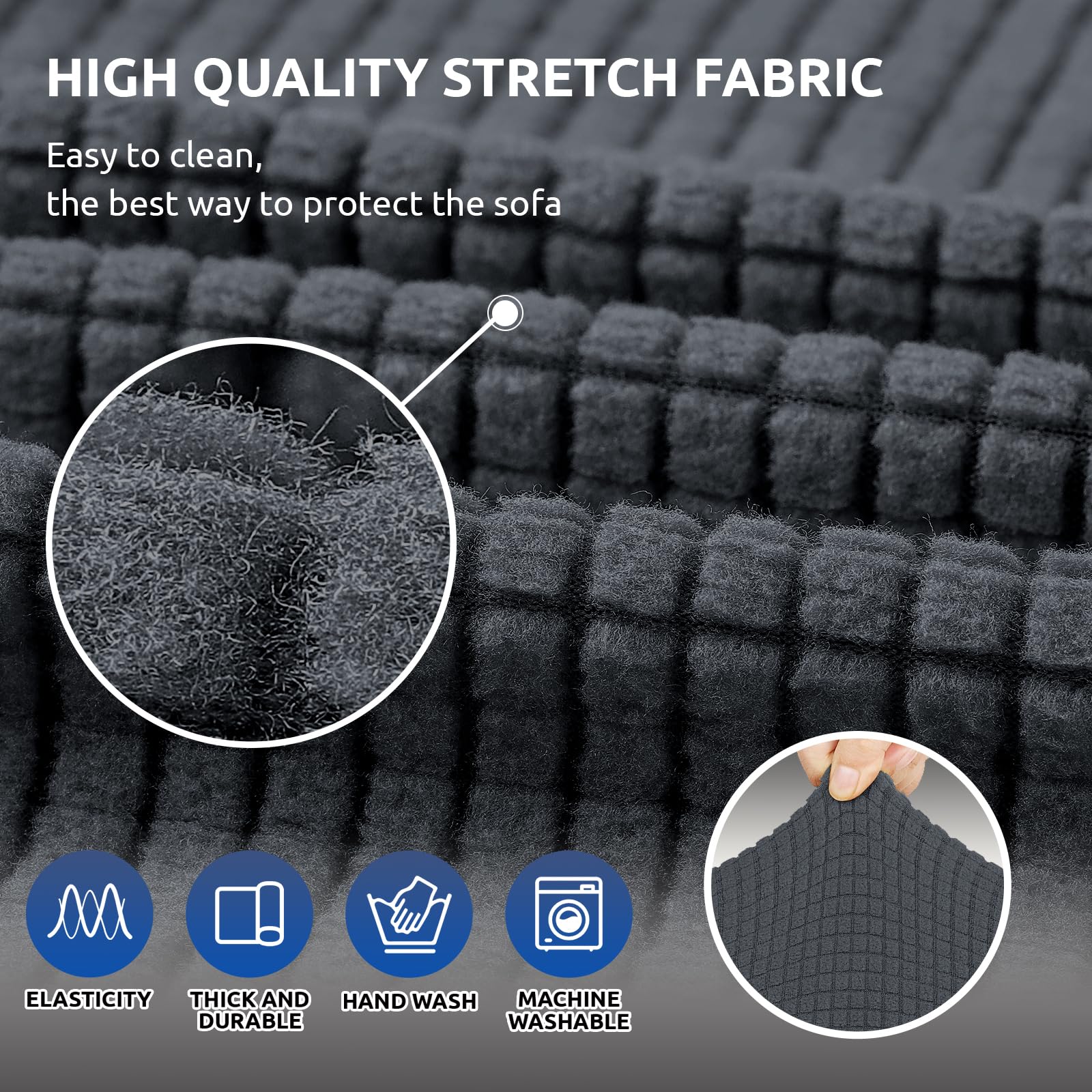 Kekuou stretch sofa cover pet-friendly protection for couches with claws or fur