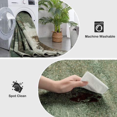 Kelarea rug with anti-slip backing stays securely in high-traffic areas.