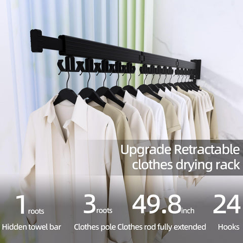 Kelisiting foldable drying rack with three sections ideal for compact spaces