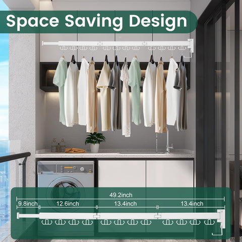 Kelisiting tri-fold drying rack folded compactly for small spaces.