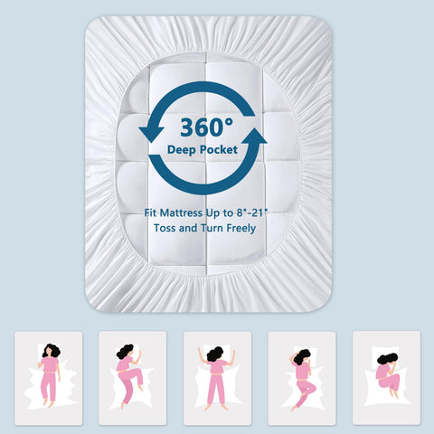 KELTARO down-alternative fill provides plush cushioning without overheating.