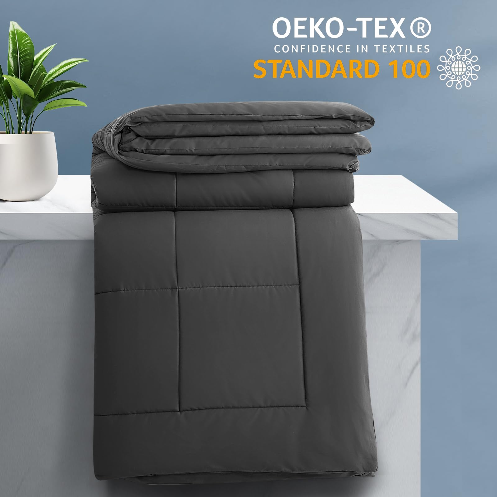 KELTARO oversized king fits tall beds without a bed skirt