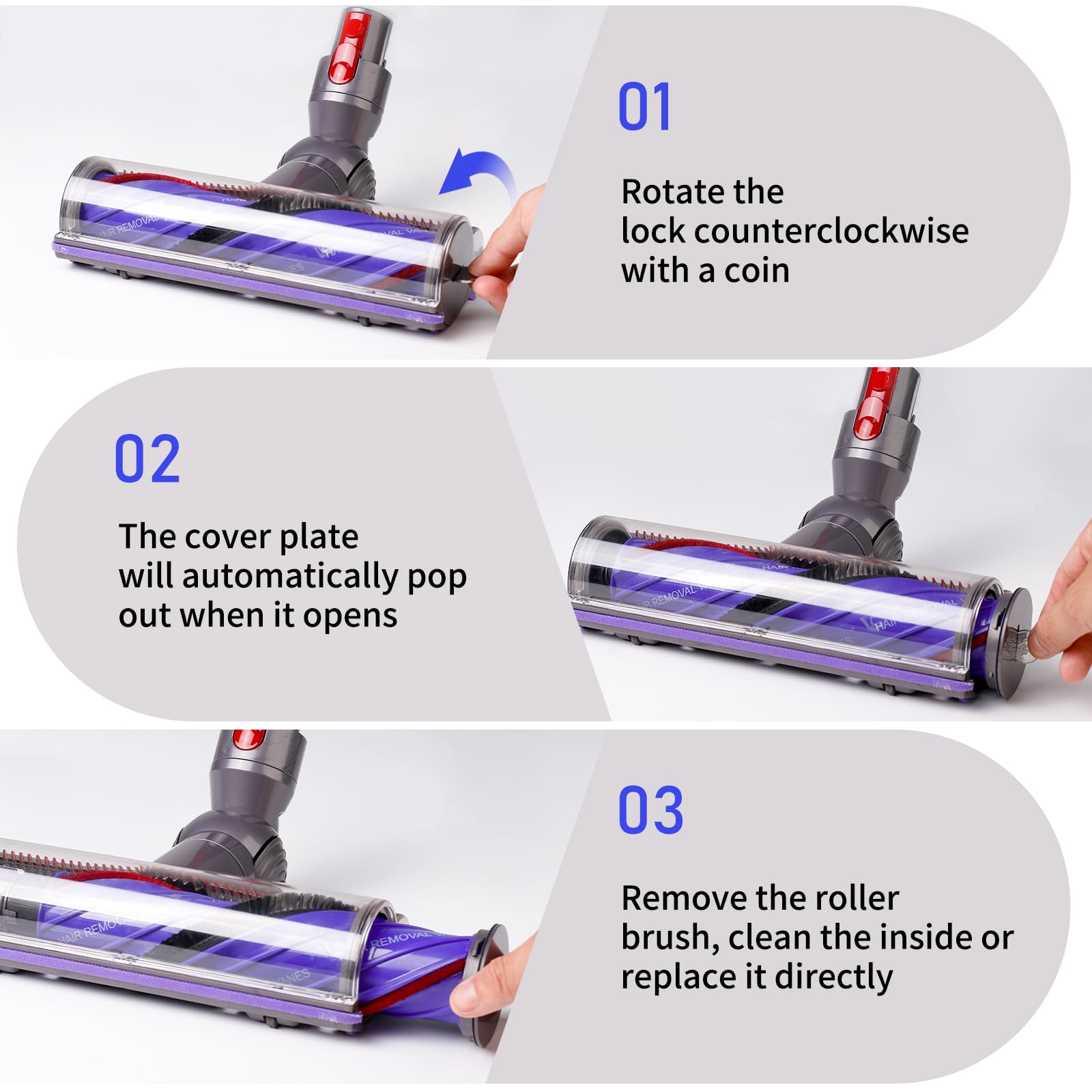 Keluke upgraded head delivers consistent suction on rugs
