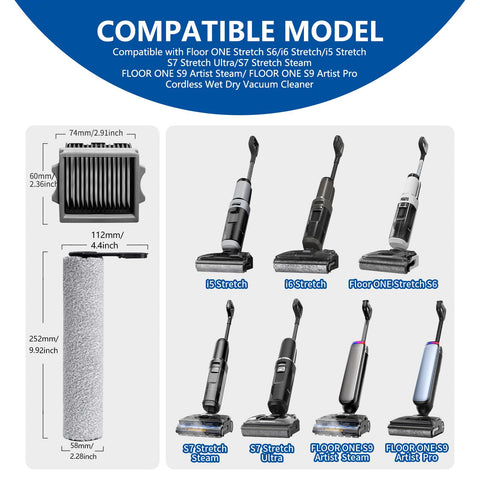 Keluke filter pack for Stretch S6 delivers strong suction and clean air.