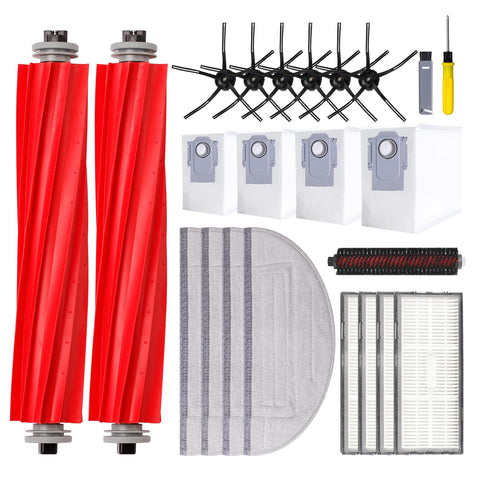 Keluke main brushes for Roborock S7 MaxV Ultra improve edge cleaning