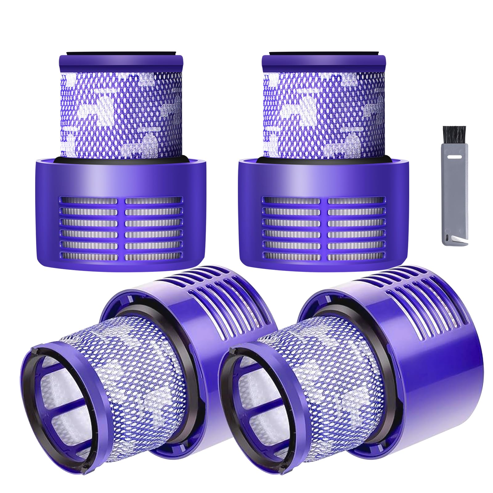 Keluke V10 filters pack for Dyson V10 compatible, boosts suction and filtration efficiency