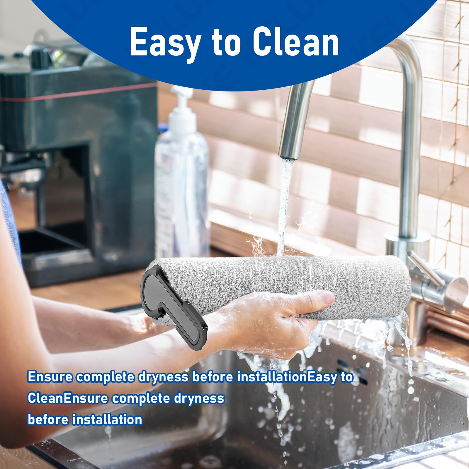 Keluke wet and dry cleaning on laminate and tile floors.