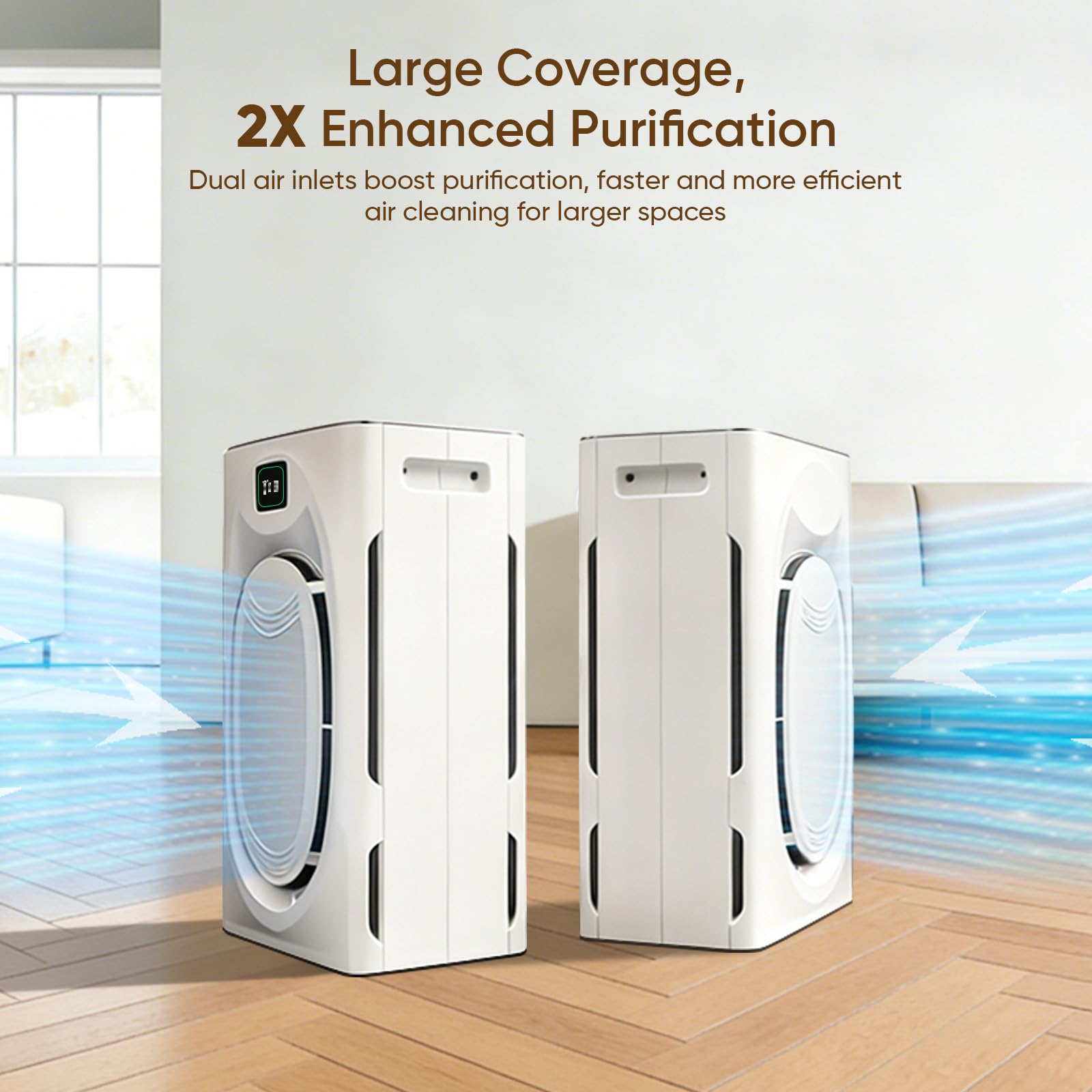 KEN BROWN air purifier for pets carbon filter close-up illustrates odor removal capability.
