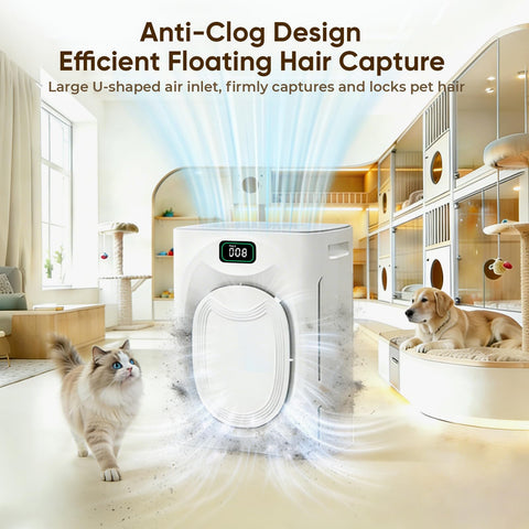 KEN BROWN air purifier for pets pre-filter close-up shows washable cotton filter extending life.