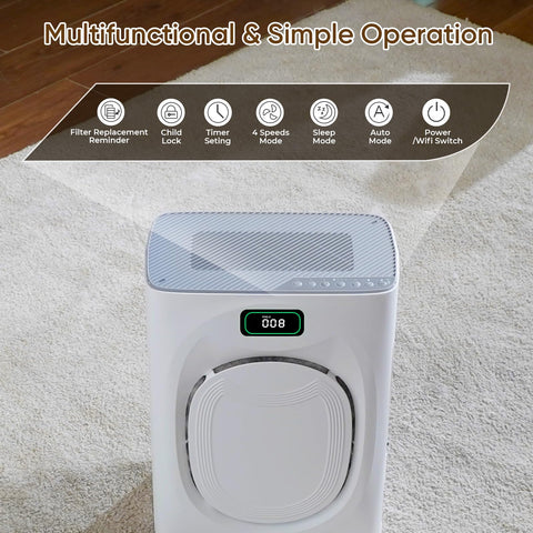 KEN BROWN air purifier for pets quiet sleep mode preserves calm nights.