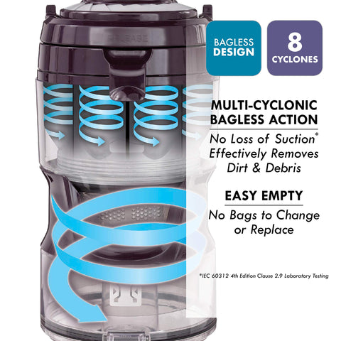Kenmore 22614 24-foot retractable cord neatly stored after cleaning
