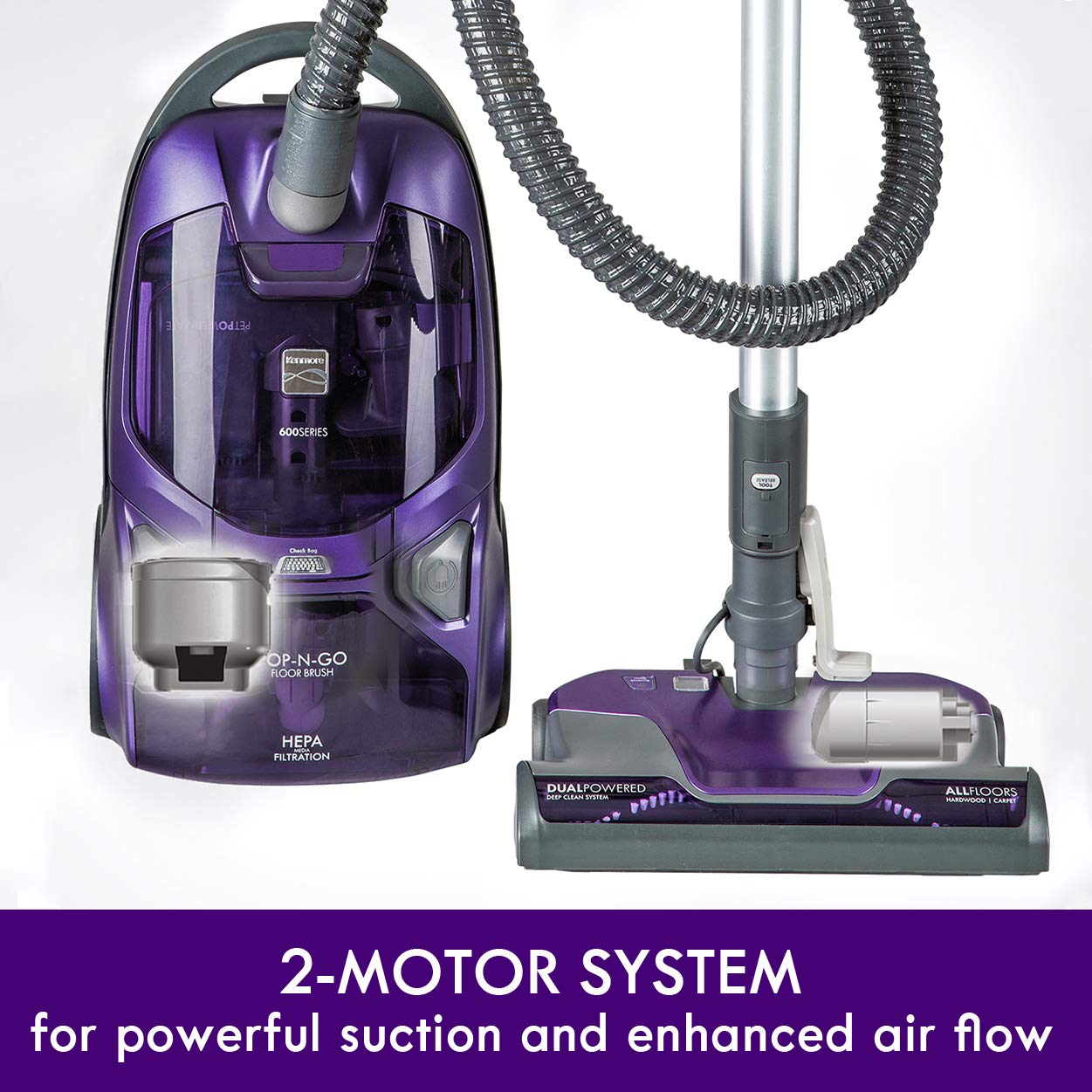 Kenmore 600 Series Pet PowerMate in action on upholstery.