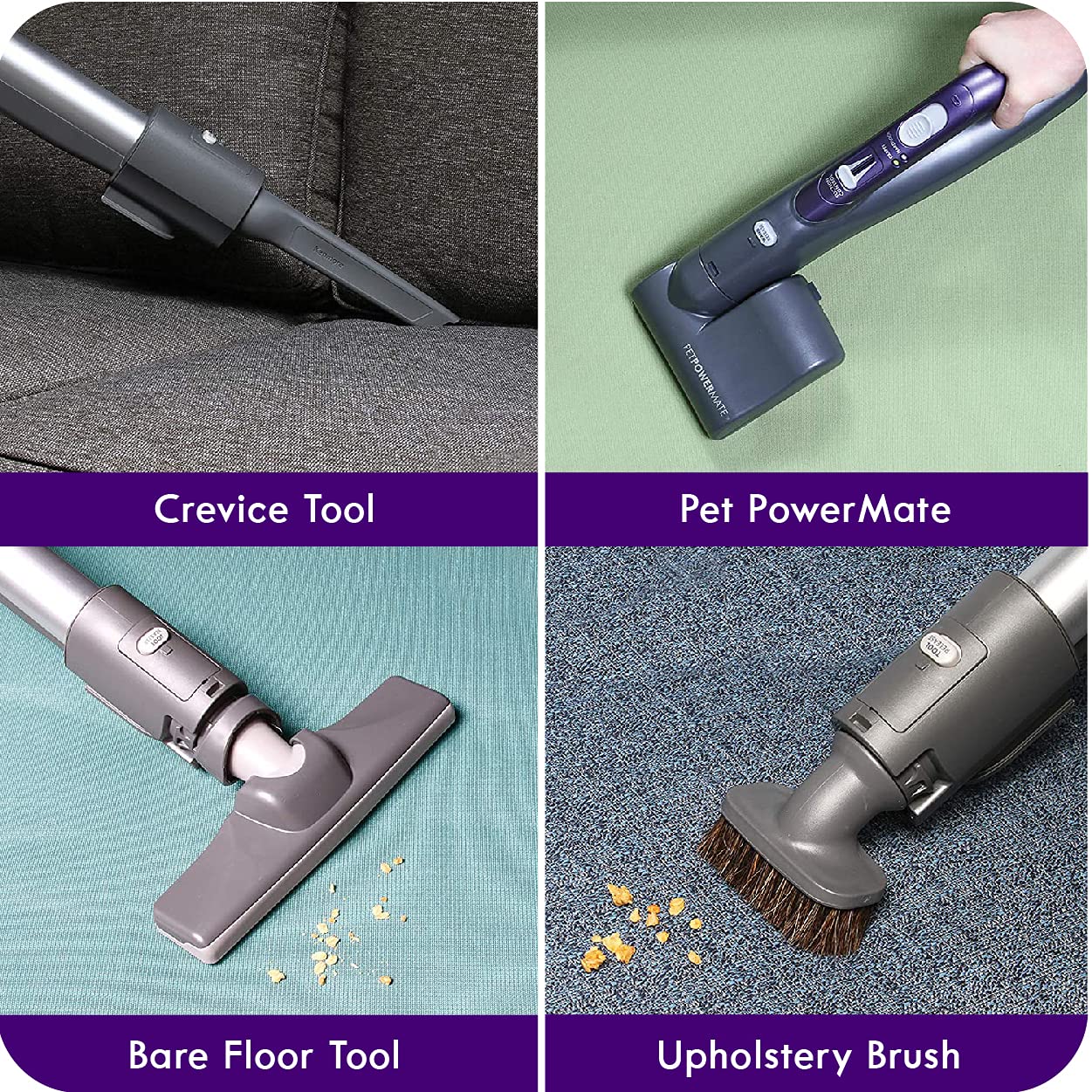 Kenmore 600 Series aluminum wand extended to reach tight spots.