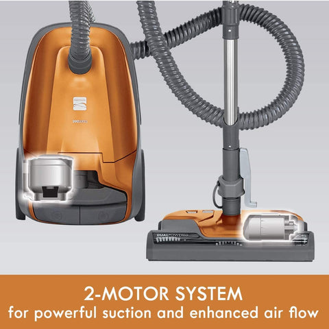 Kenmore 81214 full vacuum with attachments ready for quick cleanup