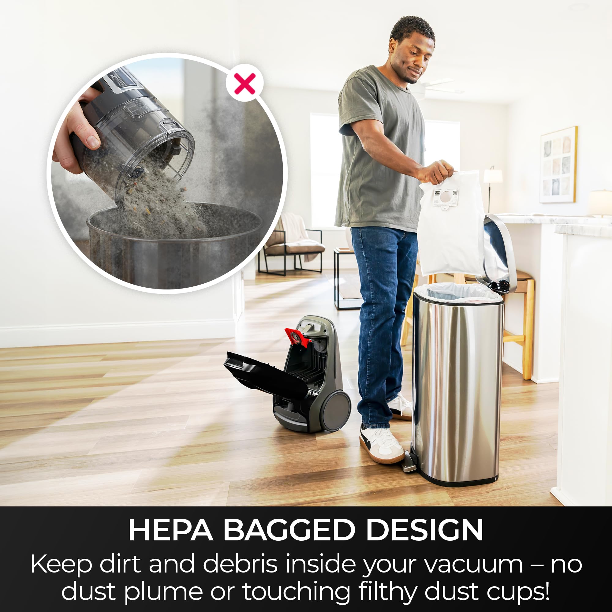 Kenmore BC3006 extended wand provides floor-to-ceiling cleaning reach.