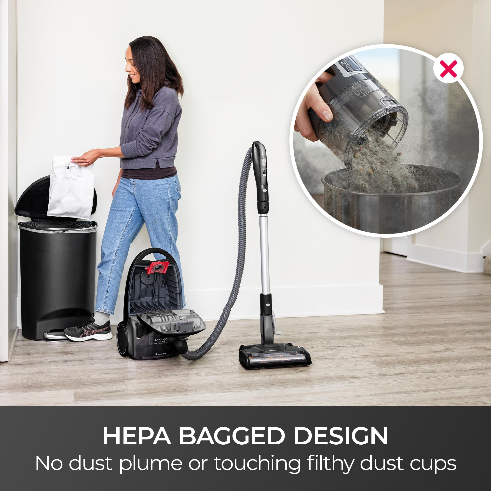 Kenmore BC4039 Extended reach wand cleans high and hard-to-reach spaces