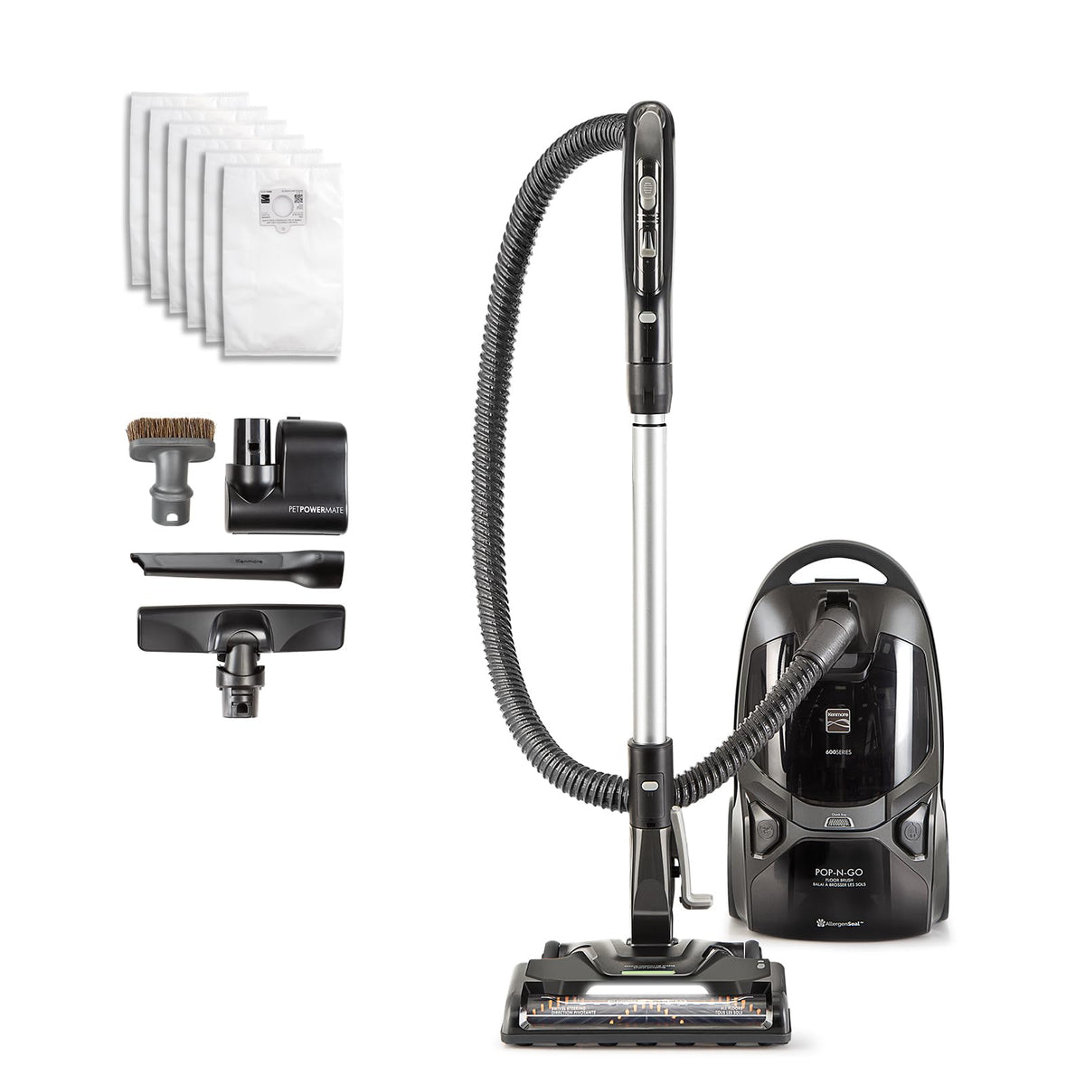 Kenmore BC4039 pet-friendly bagged canister vacuum ready for home cleaning