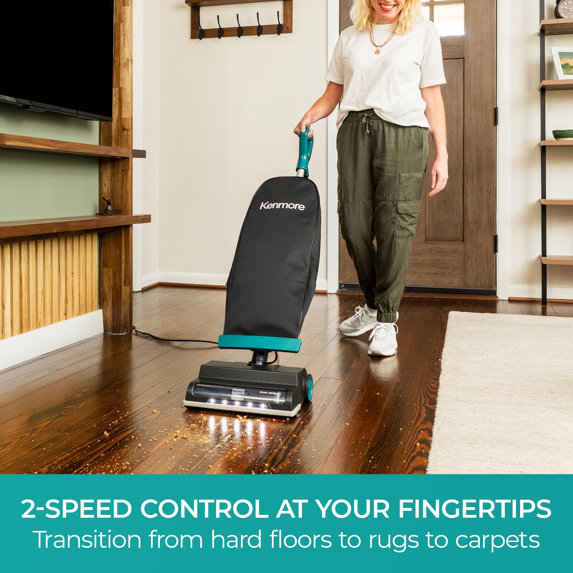 Lightweight 11-pound body enables easy carrying between rooms.