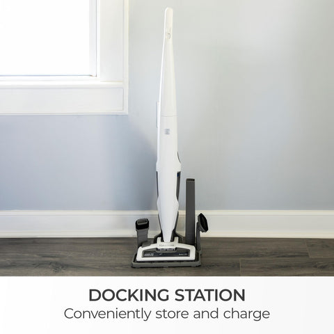 Kenmore DS1030 charging stand provides convenient storage and quick charging.