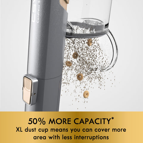 Kenmore Elite DS4095 1L dust cup lets you clean longer between empties.