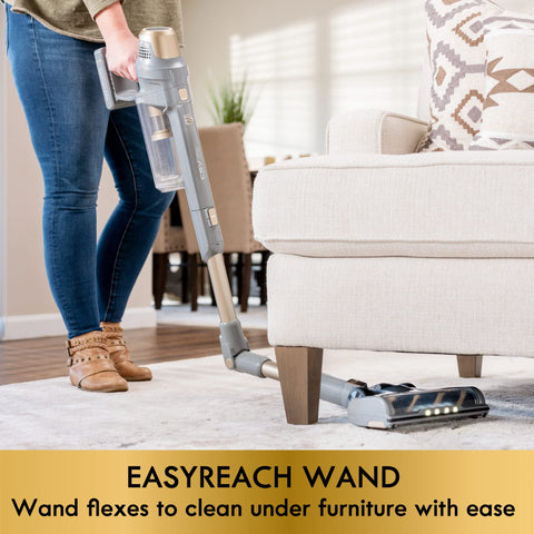 Kenmore Elite DS4095 LED headlight illuminates floors for precise cleaning.