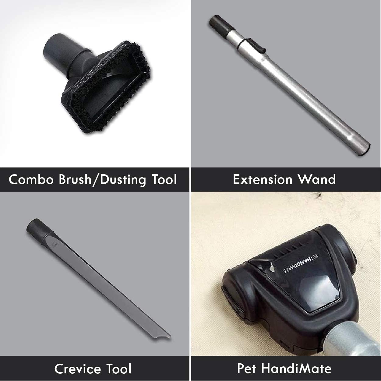 Kenmore Elite Pet Handi-Mate attachment cleans furniture and stairs with turbine-brushed power.