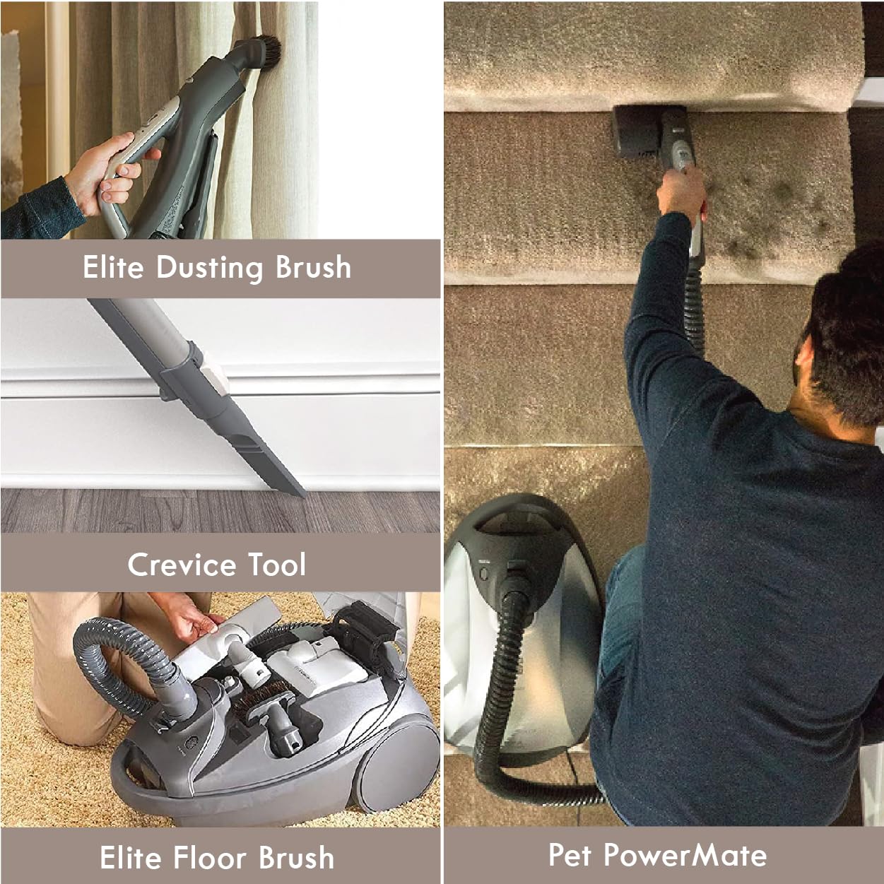 Kenmore Elite retractable cord keeps cleaning area neat and tidy.