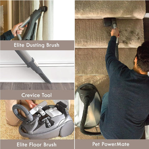 Kenmore Elite retractable cord keeps cleaning area neat and tidy.
