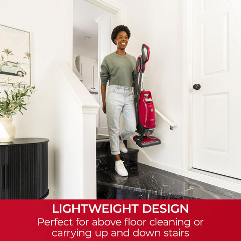 Kenmore Intuition BU4020 above-floor cleaning reach with wand extended to ceiling corners