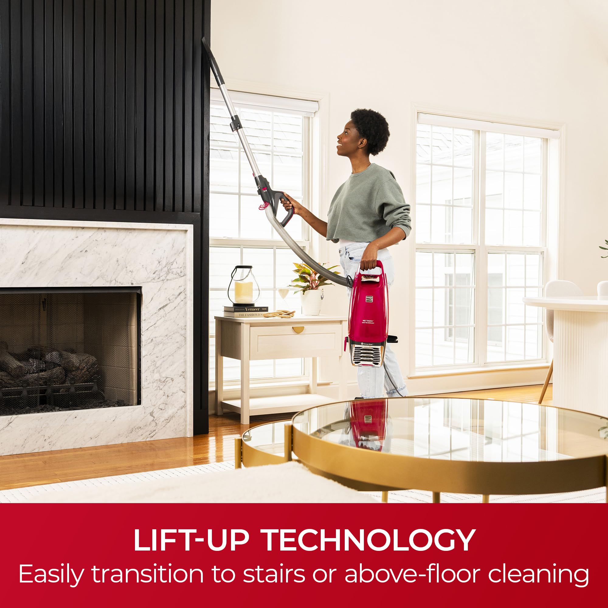 Kenmore Intuition BU4020 lift-up mode enables easy above-floor cleaning on stairs