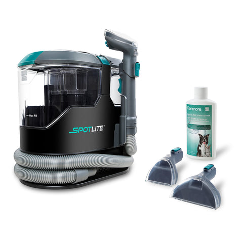 Kenmore SpotLite suction head close-up for powerful stain lifting on carpets.