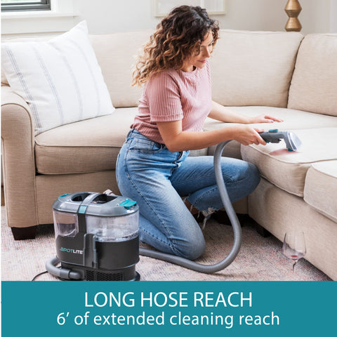 Kenmore SpotLite tool attachments shown for versatile cleaning of upholstery, carpets, and auto interiors.
