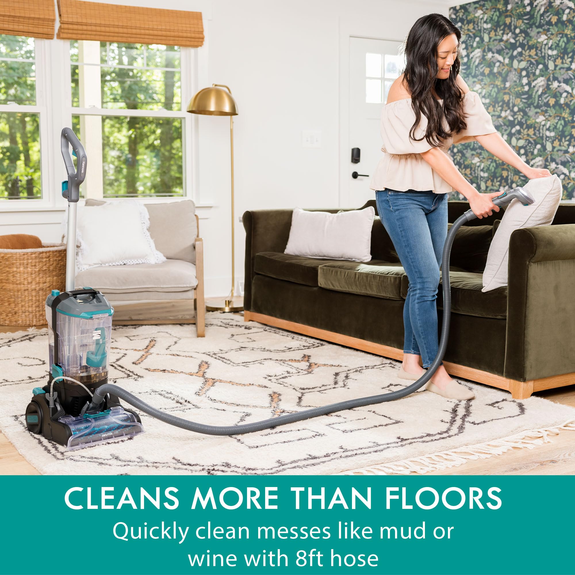 Kenmore KW4070 RevitaLite 8ft hose enables cleaning stairs and furniture