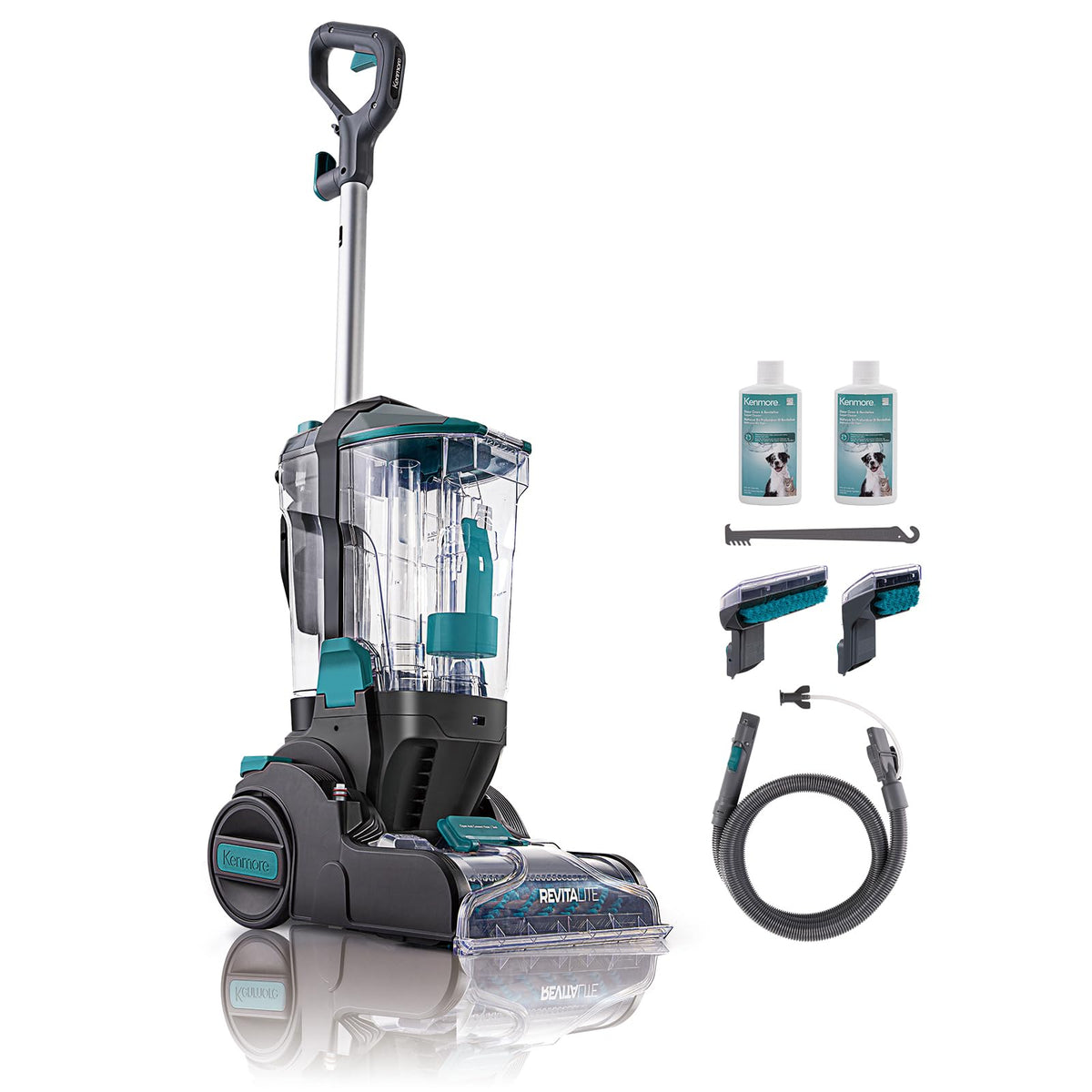 Kenmore KW4070 RevitaLite pet cleaner dirt removal demonstrates deep carpet refresh