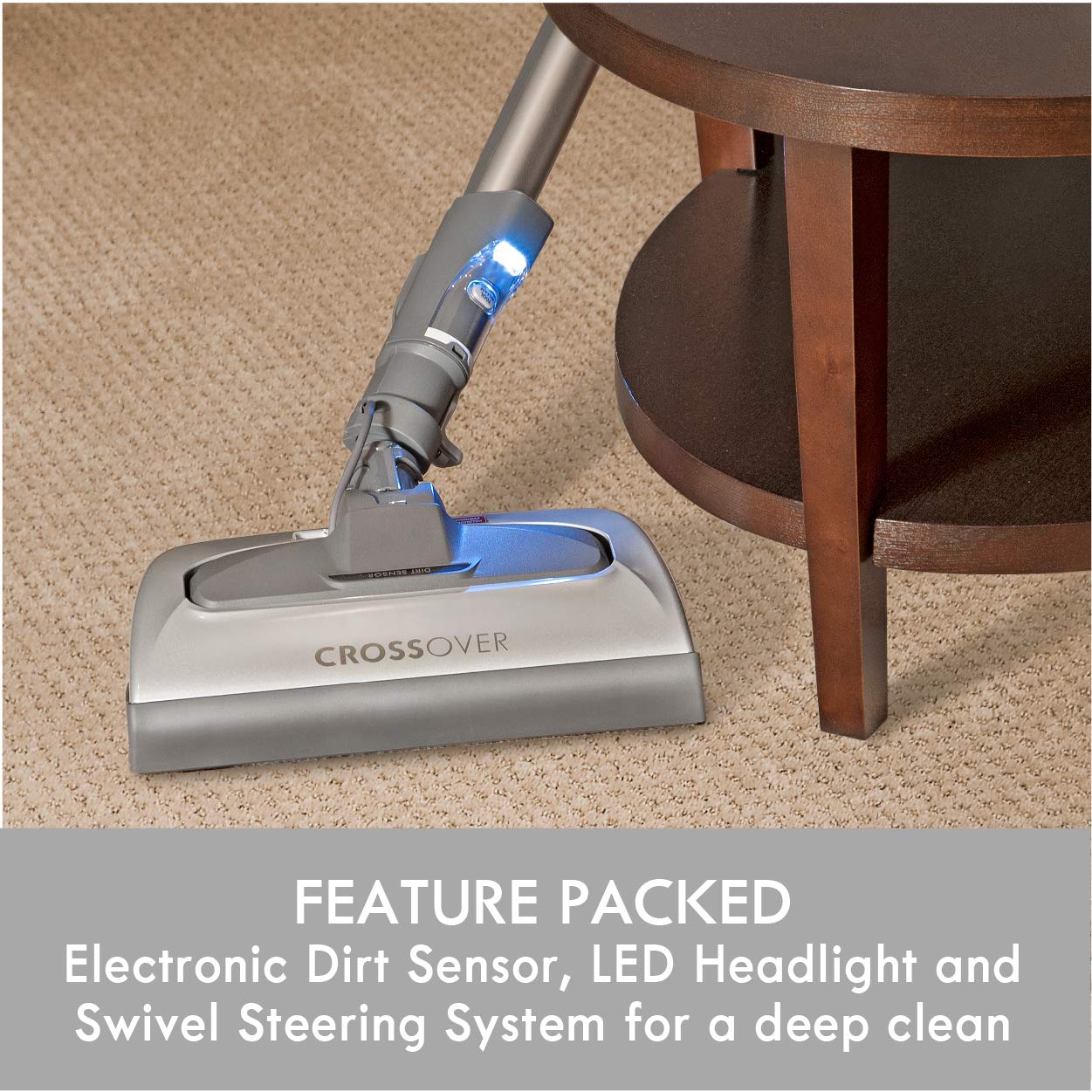 Kenmore LED dirt illumination shows debris on floors