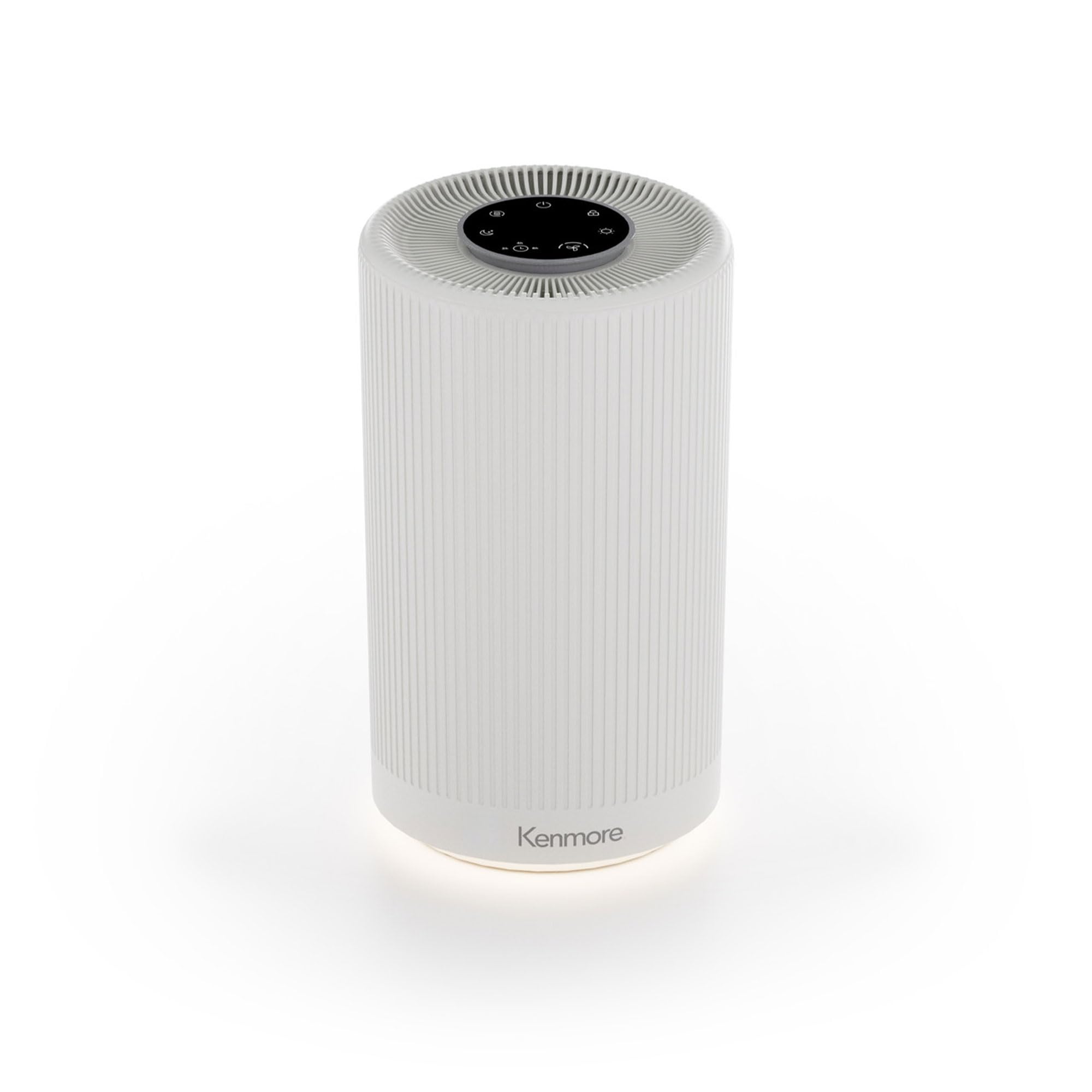 Kenmore PM1005 air purifier front view showing compact design and clean lines for living spaces