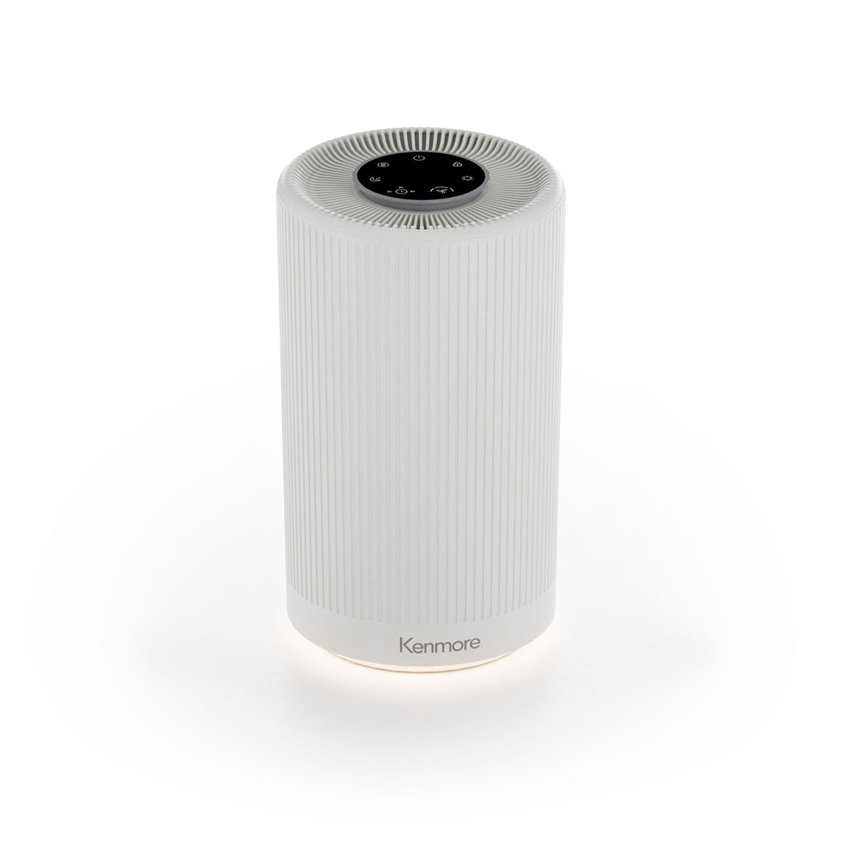 Kenmore PM1005 air purifier front view showing compact design and clean lines for living spaces