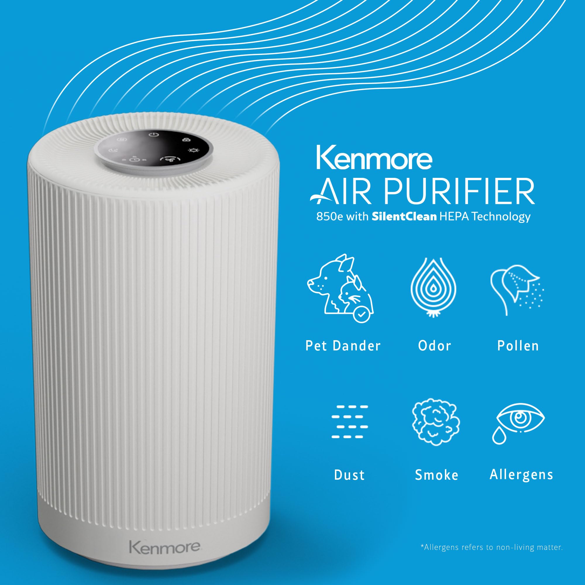 Kenmore PM1005 side view highlighting slim profile suitable for bedrooms