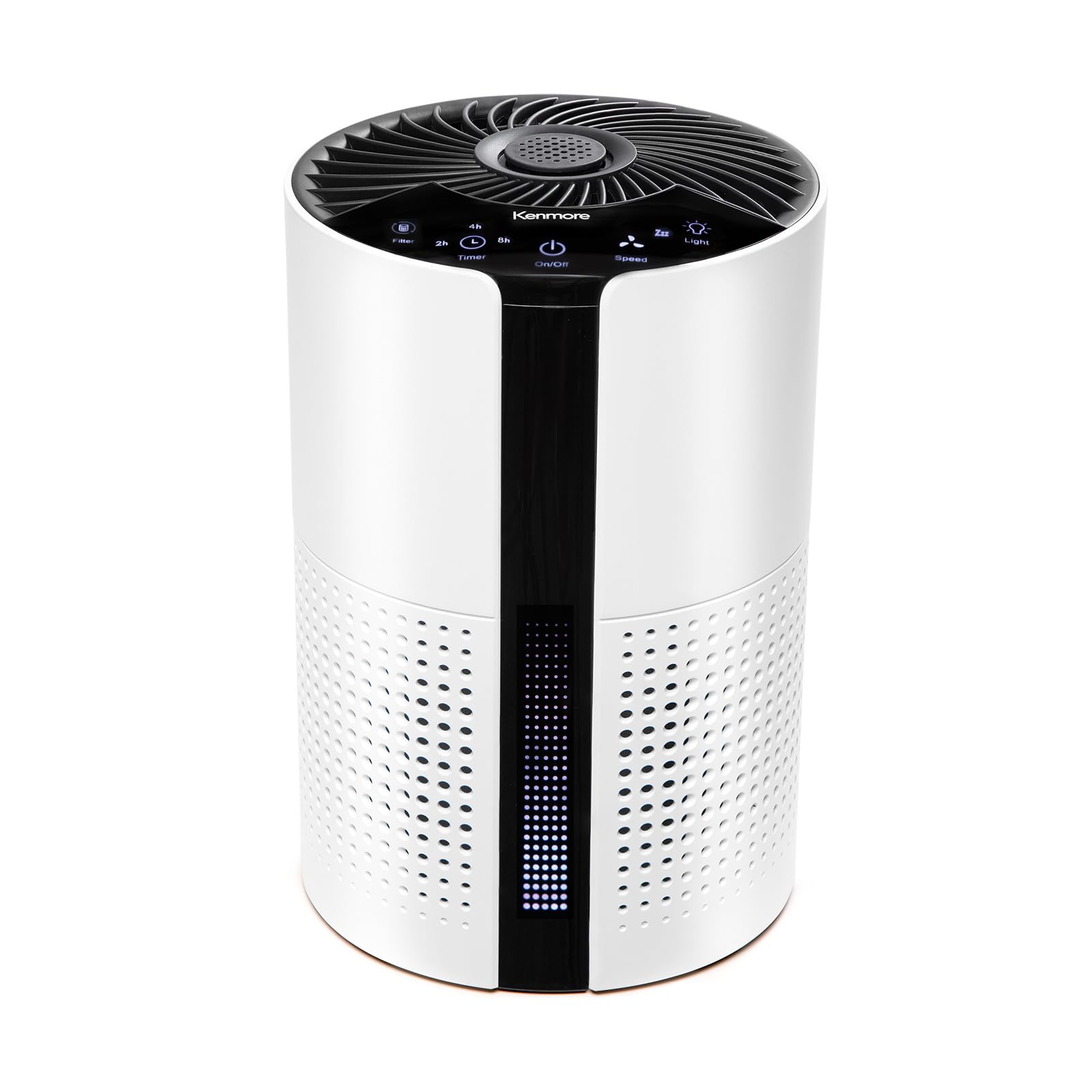 Kenmore PM1010 air purifier in a bedroom improving air quality for restful sleep.