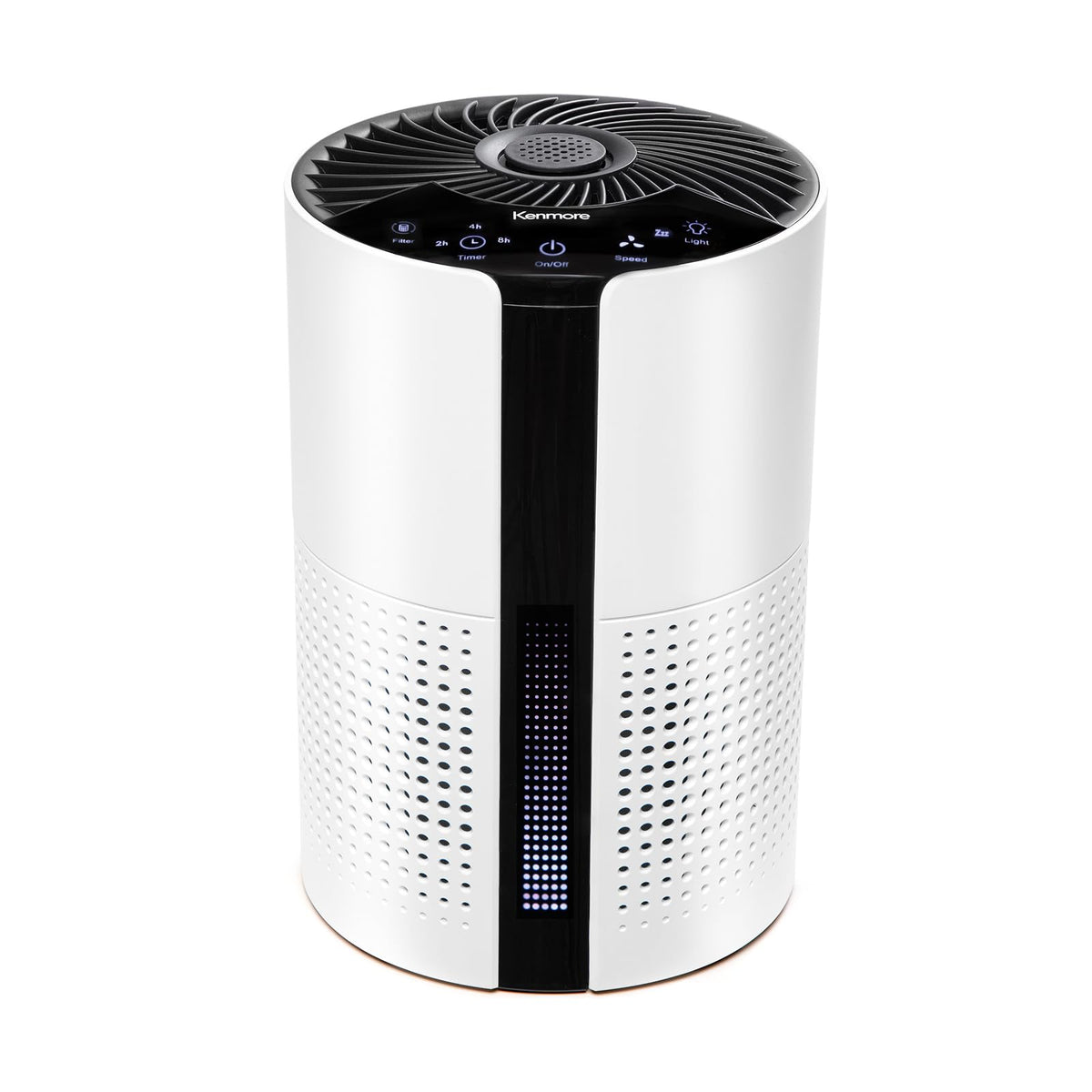 Kenmore PM1010 air purifier in a bedroom improving air quality for restful sleep.