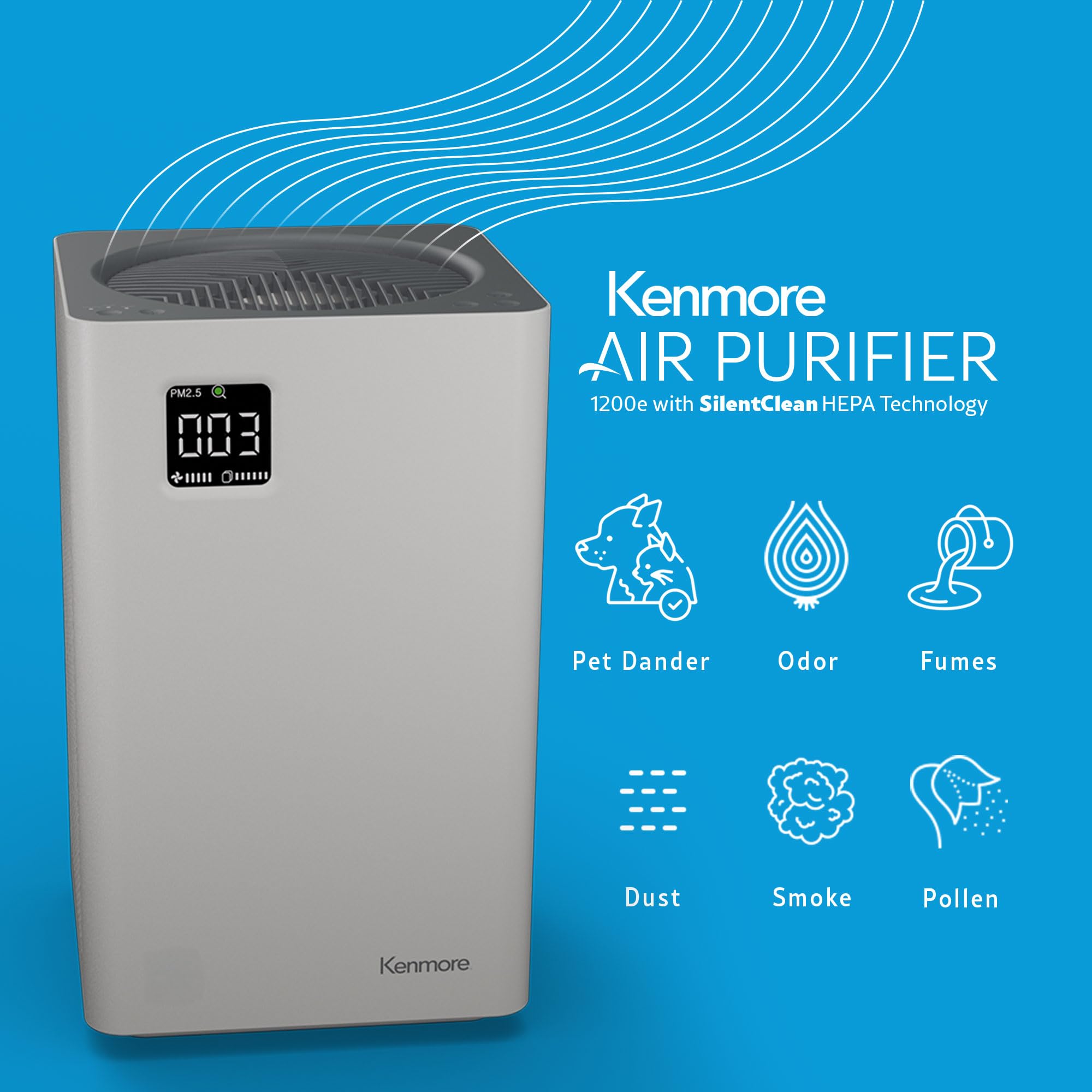 Kenmore PM2010 digital display highlighting control options