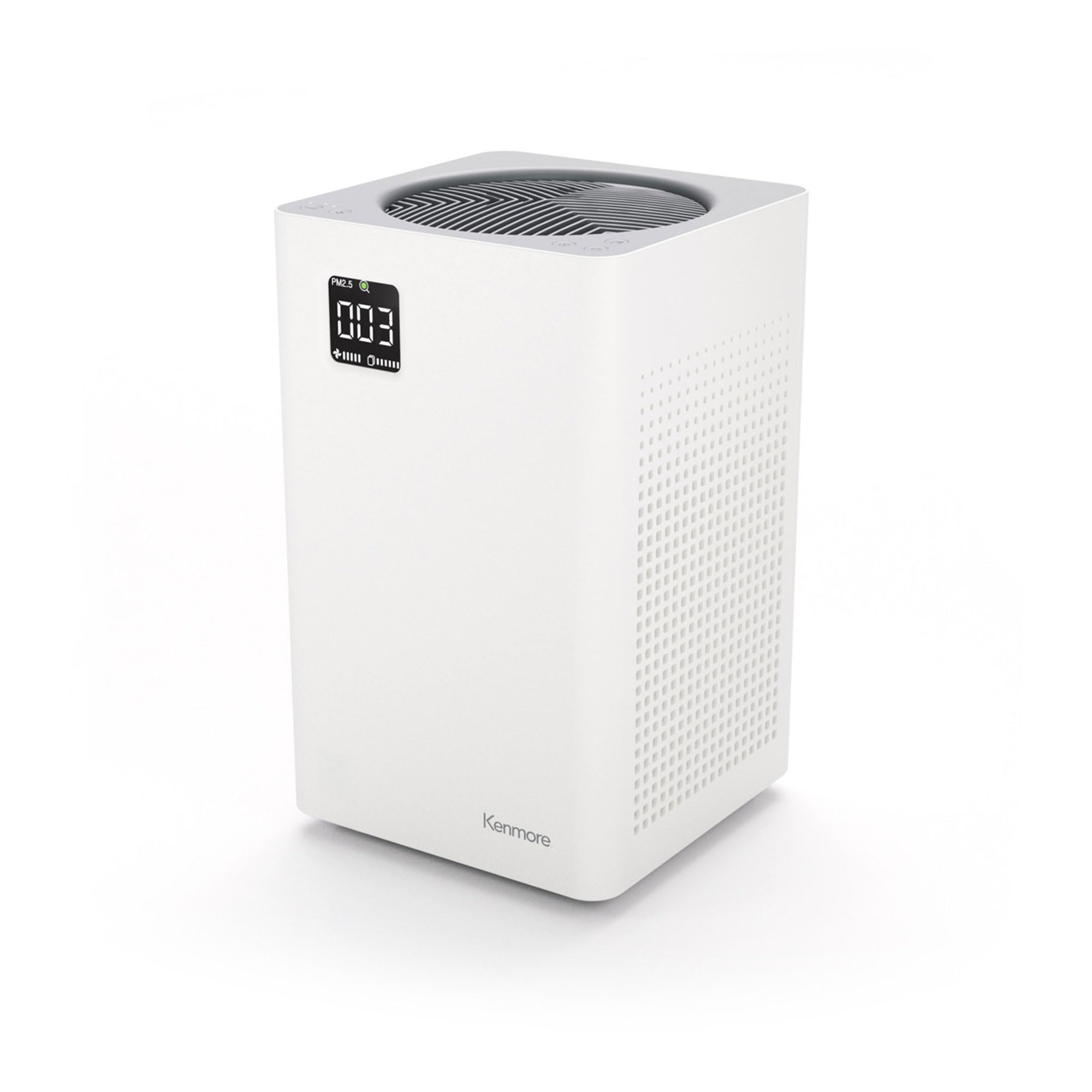 Kenmore PM2010 front view showing large-room air purification in action