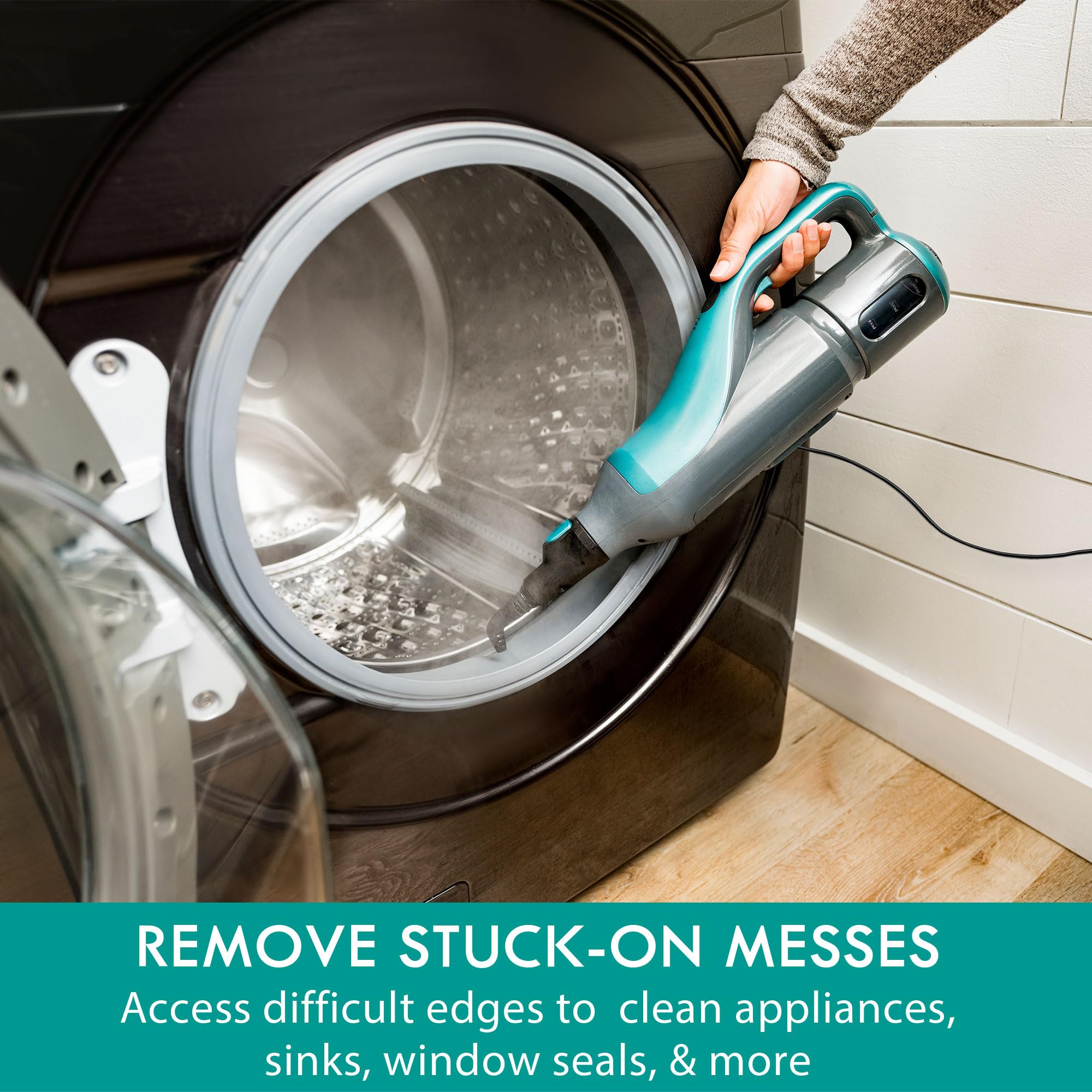 Kenmore SM2050 accessory tools tackle dried-on messes in kitchens.