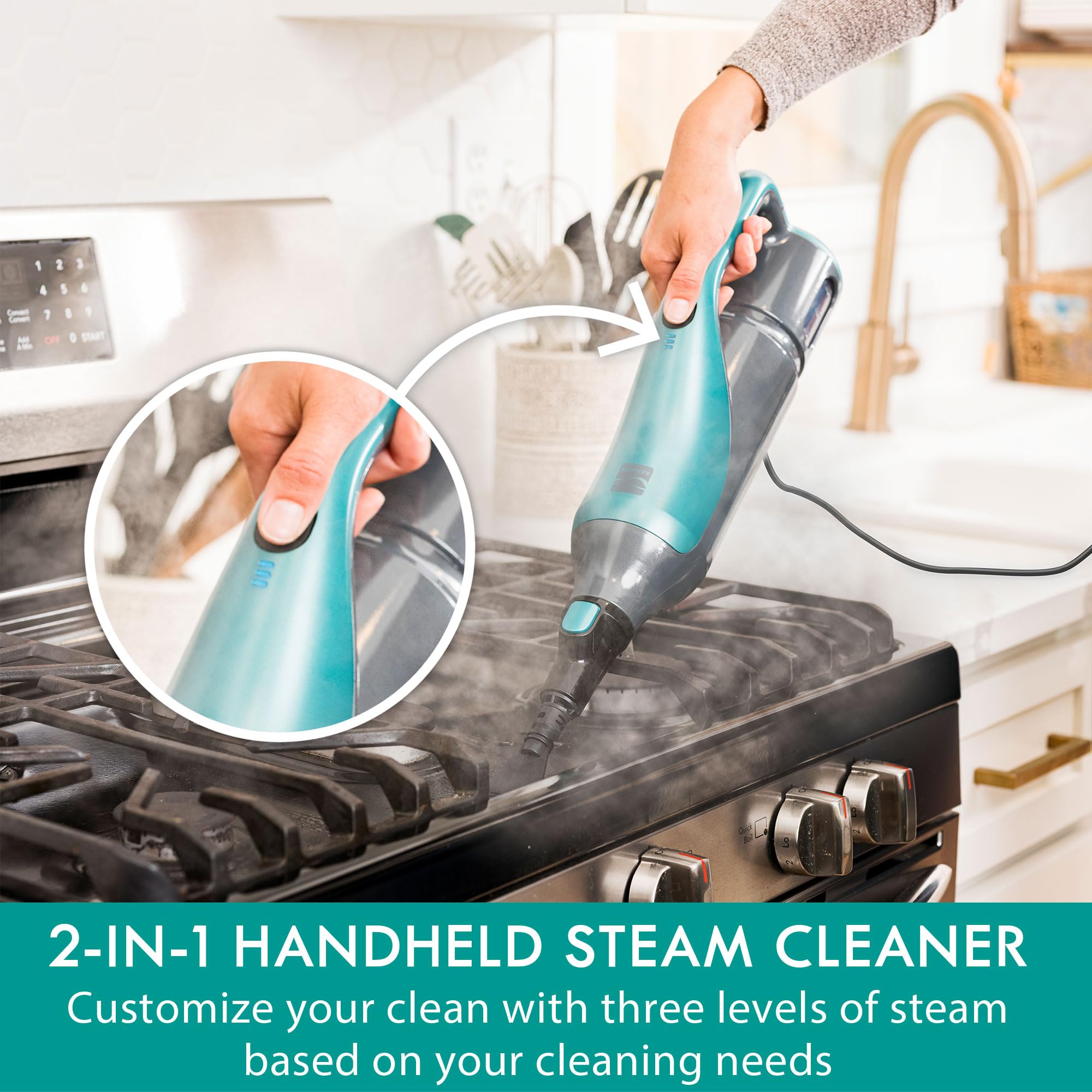 Kenmore SM2050 handheld steam cleaner for appliances, toys, and seals.