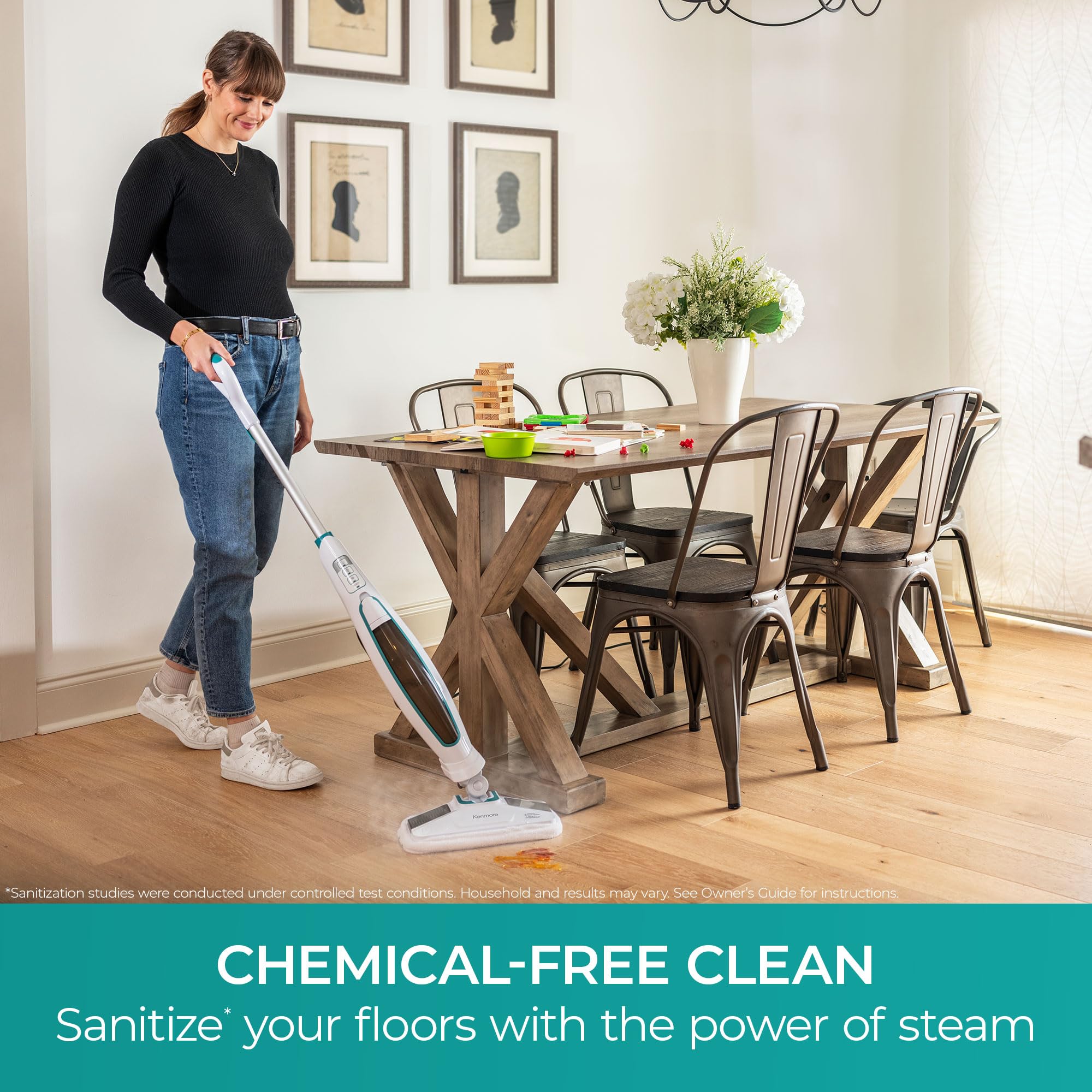 Kenmore SM2060 S200 steam mop side view showing lightweight handling.