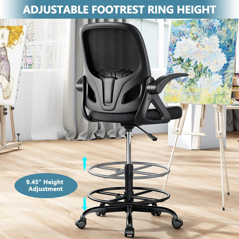 Kensaker drafting chair Y-shaped back support for ergonomic lumbar relief