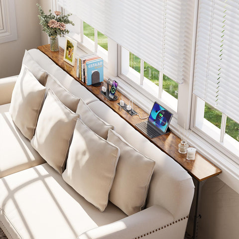 Keomaisyto space-saving behind the sofa layout minimizes clutter.