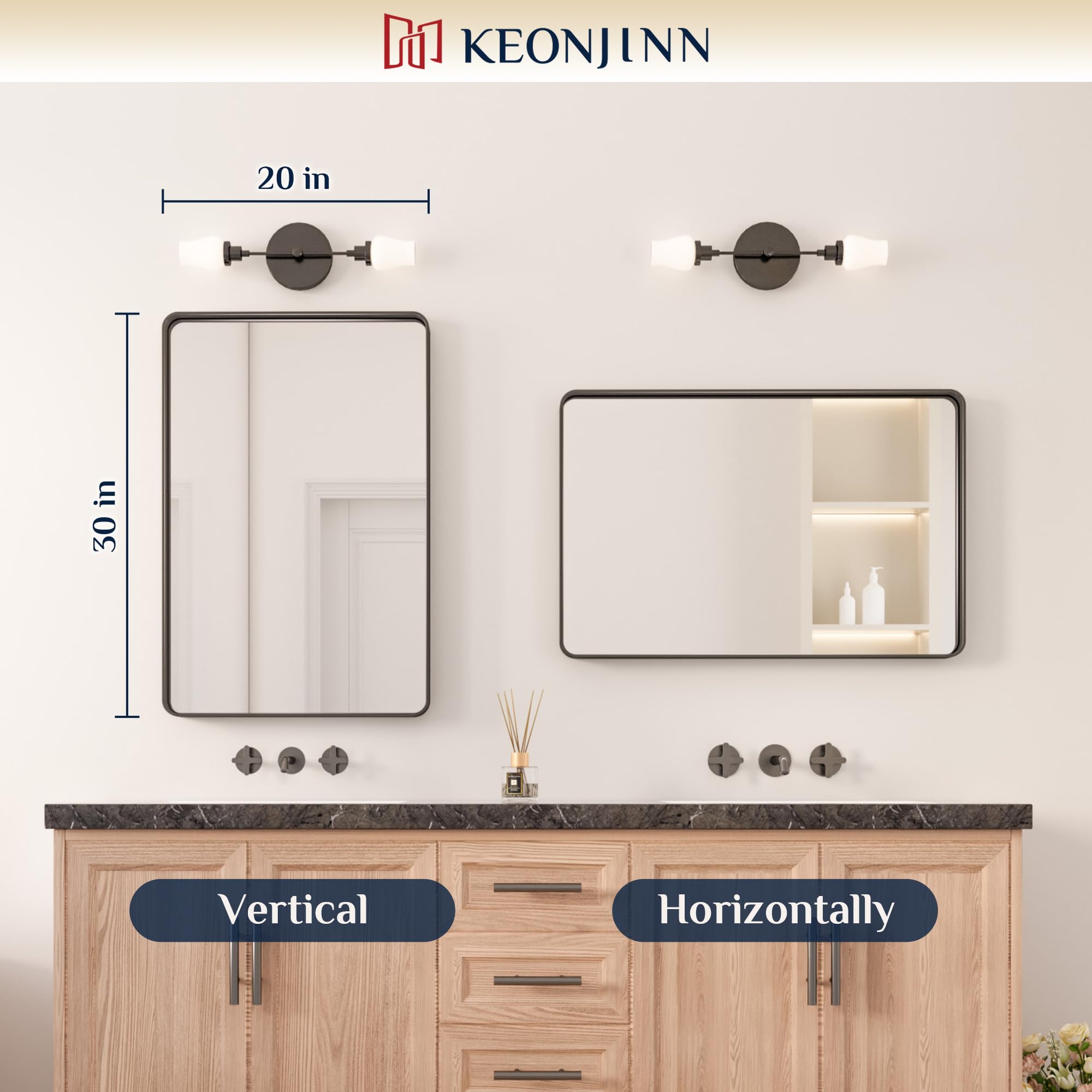 Keonjinn durable aluminum frame resists moisture and rust for long-lasting use.