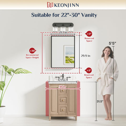 Keonjinn fixed metal brackets prevent wobble for stable mounting.